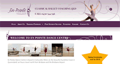 Desktop Screenshot of enpointeballet.com.au